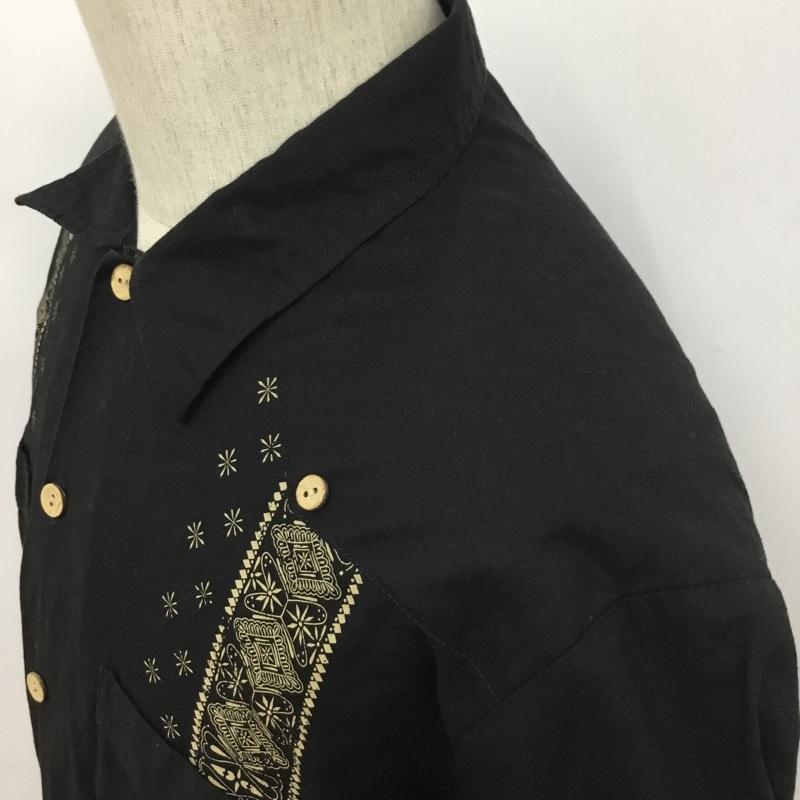 カスタムスタイル KUSTOMSTYLE シャツ、ブラウス 半袖 L プリント 黒 / ブラック /  メンズ USED 古着 中古 10091226