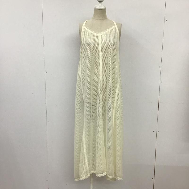 ダブルクローゼット w closet ワンピース ロングスカート リボンアップロングワンピース メッシュワンピース キャミワンピース ロングワンピース FREE 無地 オフホワイト / オフホワイト / レディース USED 古着 中古 10091268