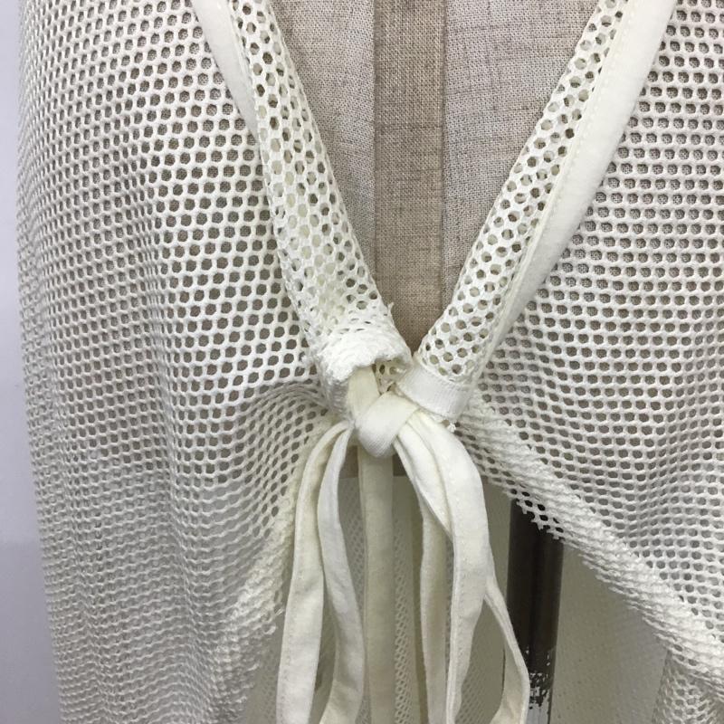 ダブルクローゼット w closet ワンピース ロングスカート リボンアップロングワンピース メッシュワンピース キャミワンピース ロングワンピース FREE 無地 オフホワイト / オフホワイト / レディース USED 古着 中古 10091268
