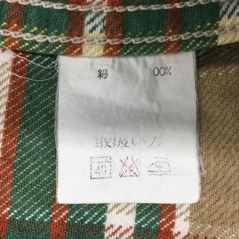 ジェラード JELADO シャツ、ブラウス 長袖 胸ポケット XS チェック ベージュ / ベージュ / X 白 / ホワイト / X 緑 / グリーン / X 黄 / イエロー / X 橙 / オレンジ /  メンズ USED 古着 中古 10091334