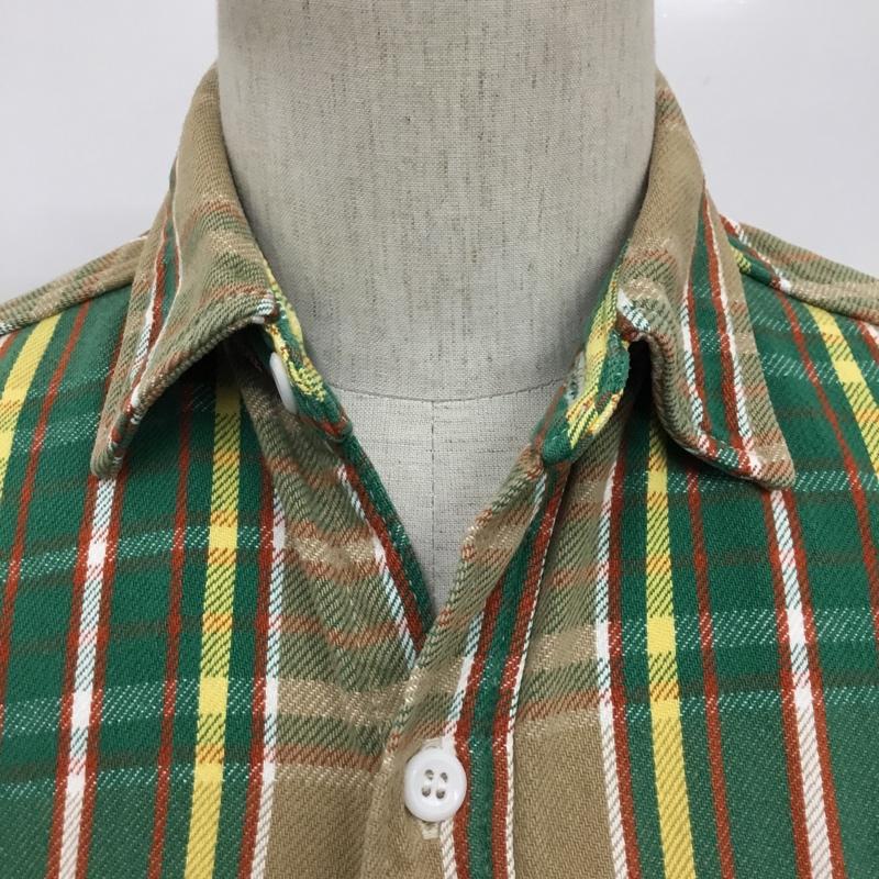 ジェラード JELADO シャツ、ブラウス 長袖 胸ポケット XS チェック ベージュ / ベージュ / X 白 / ホワイト / X 緑 / グリーン / X 黄 / イエロー / X 橙 / オレンジ /  メンズ USED 古着 中古 10091334