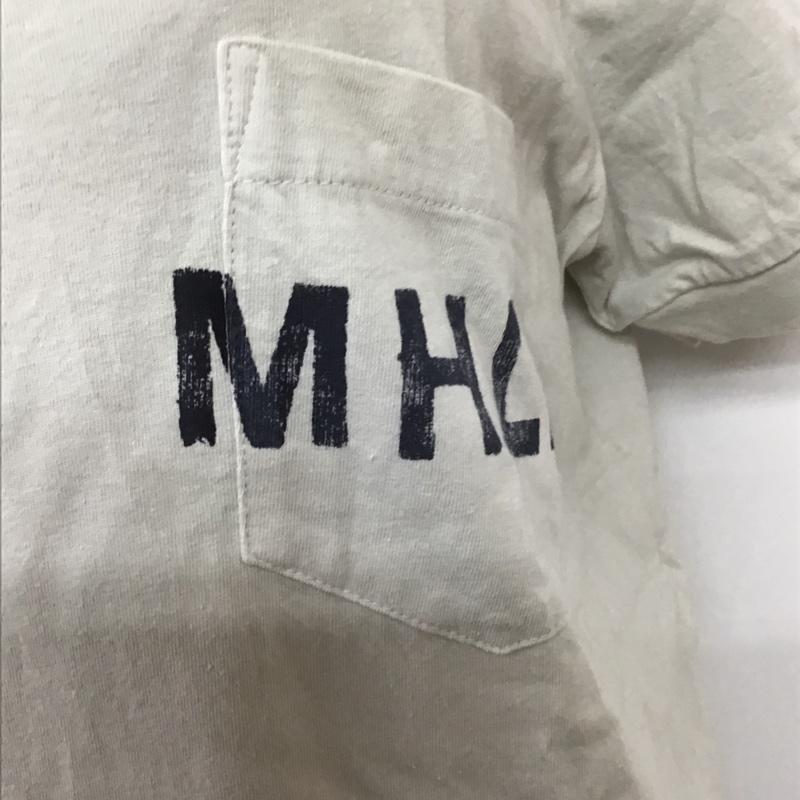 エムエイチエル MHL. Tシャツ 半袖 プリントTシャツ 半袖カットソー 3 ロゴ、文字 白 / ホワイト / レディース USED 古着 中古 10091349