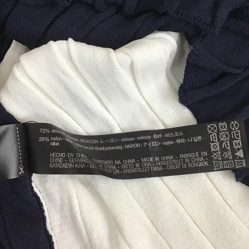 ザラ ZARA ワンピース ロングスカート 9874 002 401 ノースリーブ リブ M 無地 白 / ホワイト / X 紺 / ネイビー / レディース USED 古着 中古 10091369