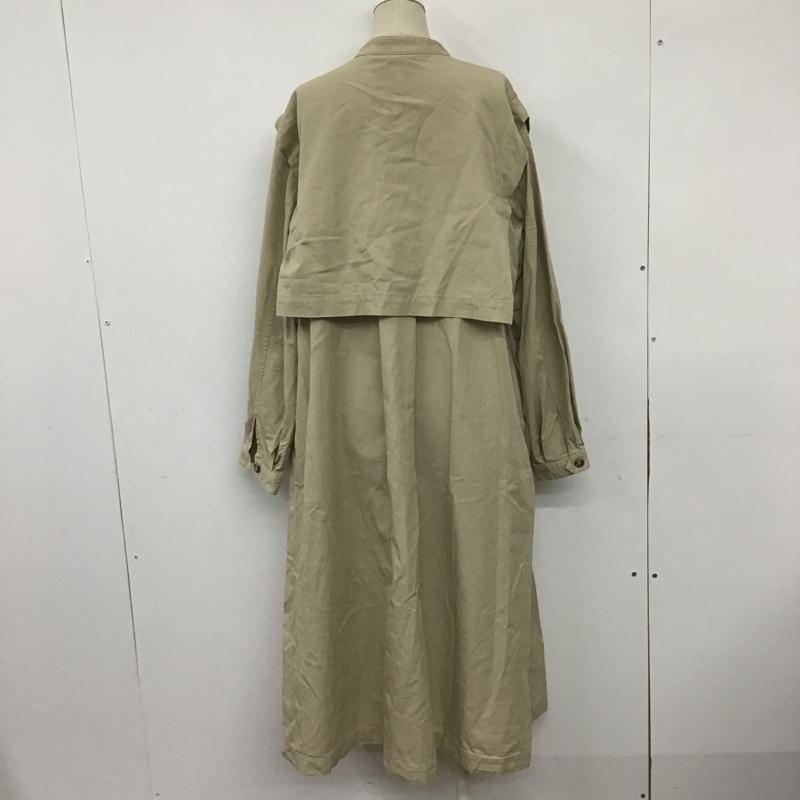 ローリーズファーム LOWRYS FARM ワンピース ロングスカート LF720022TS スタンドワンピースコート アンブレラヨーク FREE 無地 ベージュ / ベージュ / レディース USED 古着 中古 10091396