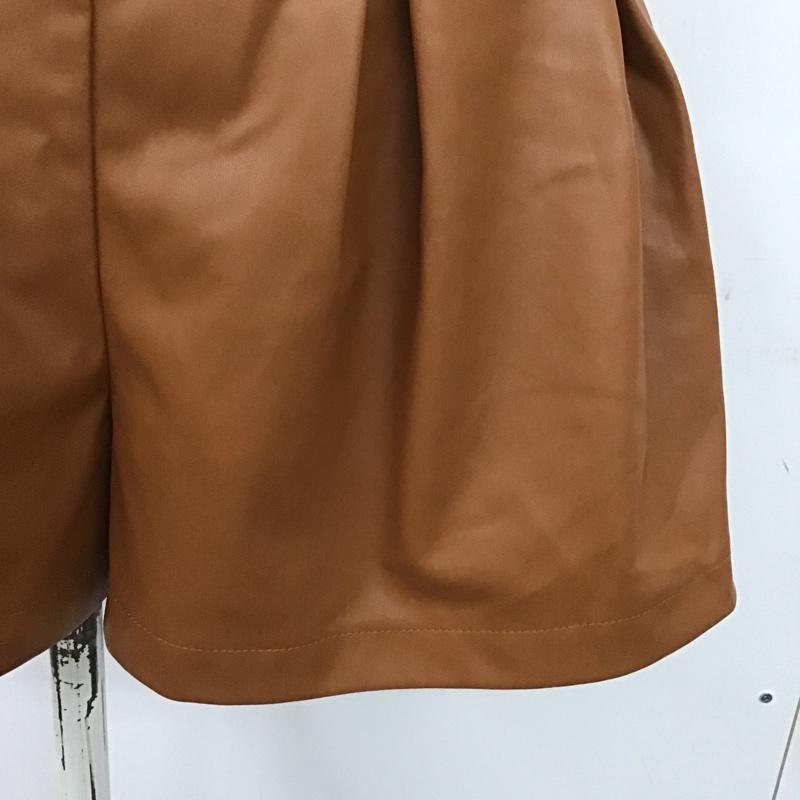 エモダ EMODA パンツ ショートパンツ 041750750001-01 フェイクレザーハイウエストショートパンツ S 無地 キャメル / キャメル / レディース USED 古着 中古 10091413