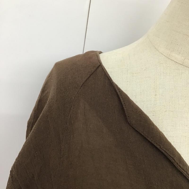 ダブルクローゼット w closet ワンピース ロングスカート 323228 ボリュームタックティアードワンピース 無地 茶 / ブラウン / レディース USED 古着 中古 10091427