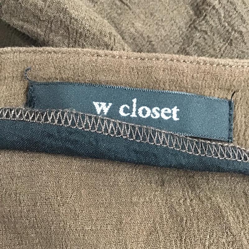 ダブルクローゼット w closet ワンピース ロングスカート 323228 ボリュームタックティアードワンピース 無地 茶 / ブラウン / レディース USED 古着 中古 10091427