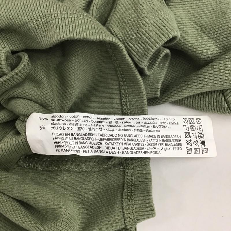ザラ ZARA カットソー 半袖 3253 316 500 クロップド丈 ショート L 無地 薄緑 / ライトグリーン /  レディース USED 古着 中古 10091428