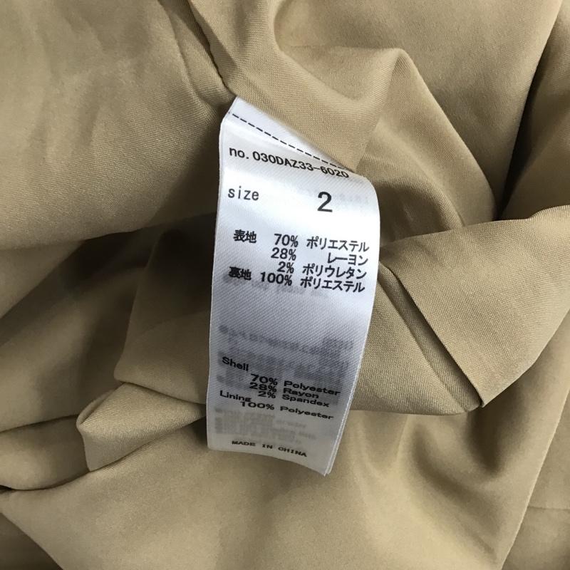 スライ SLY ワンピース ミニスカート 030DAZ33-6020 LALA CHECK S/ワンピース 2 無地 茶 / ブラウン / レディース USED 古着 中古 10091447