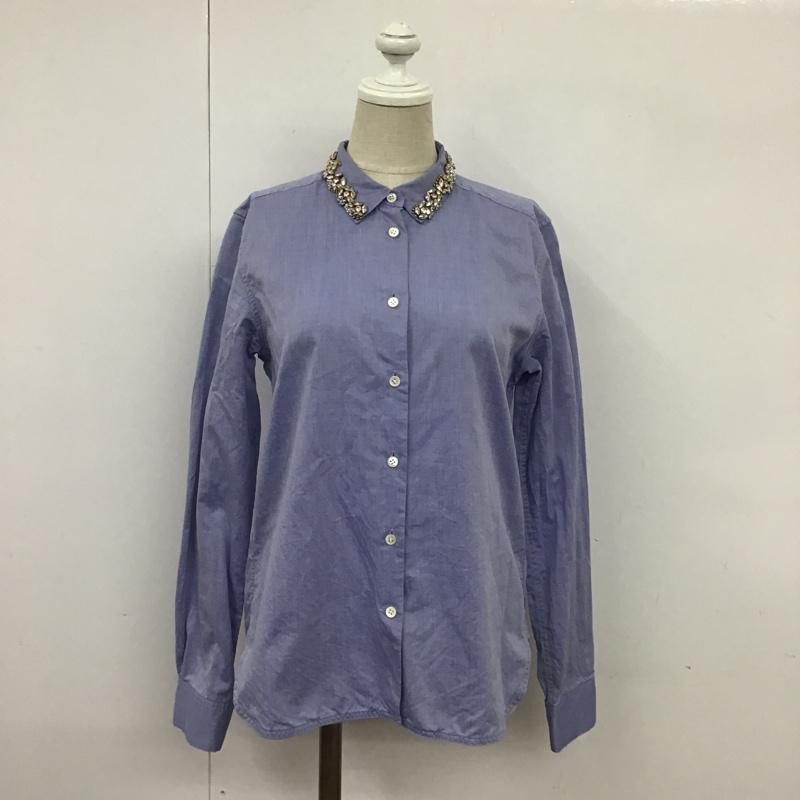 マカフィー MACPHEE シャツ、ブラウス 長袖 38 無地 水色 / ライトブルー / レディース USED 古着 中古 10091465