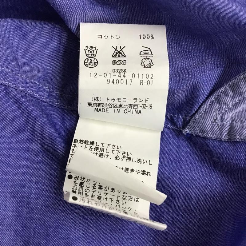 マカフィー MACPHEE シャツ、ブラウス 長袖 38 無地 水色 / ライトブルー / レディース USED 古着 中古 10091465
