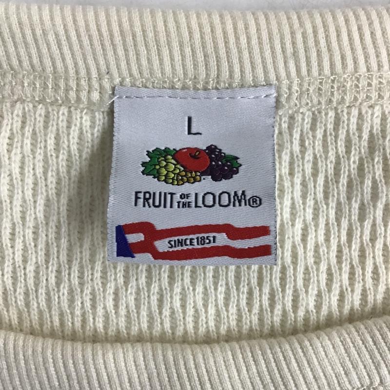 フルーツオブザルーム FRUIT OF THE LOOM Tシャツ 長袖 L 無地 オフホワイト / オフホワイト / レディース USED 古着 中古 10091472