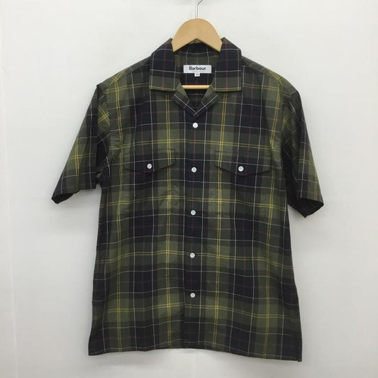 バーブァー Barbour シャツ、ブラウス 半袖 オープンカラー 開襟 38 チェック 緑 / グリーン /  メンズ USED 古着 中古 10091587
