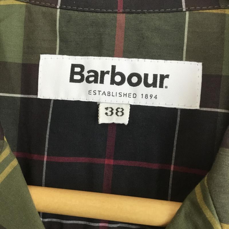 バーブァー Barbour シャツ、ブラウス 半袖 オープンカラー 開襟 38 チェック 緑 / グリーン /  メンズ USED 古着 中古 10091587
