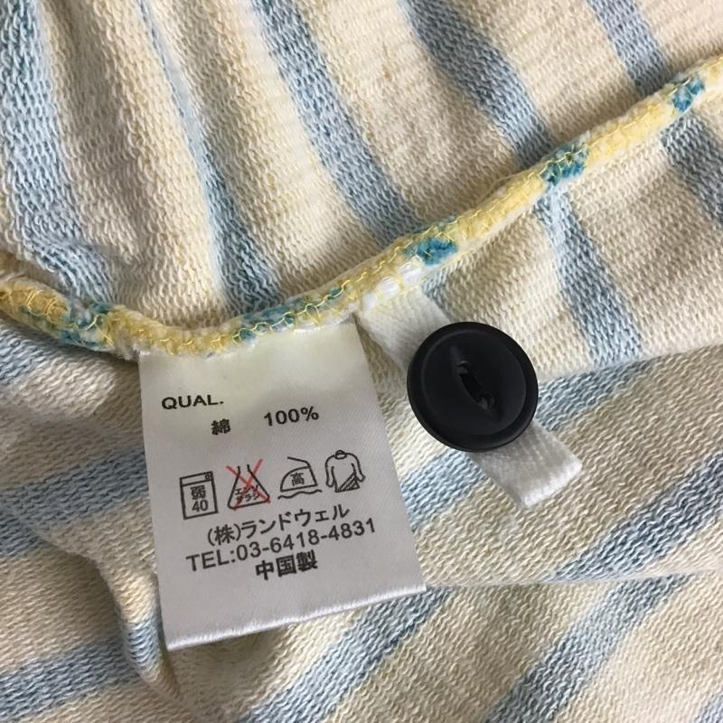 チャムス CHUMS スカート ミニスカート スウェット地 M ボーダー柄 黄 / イエロー / X 水色 / ライトブルー / レディース USED 古着 中古 10091617
