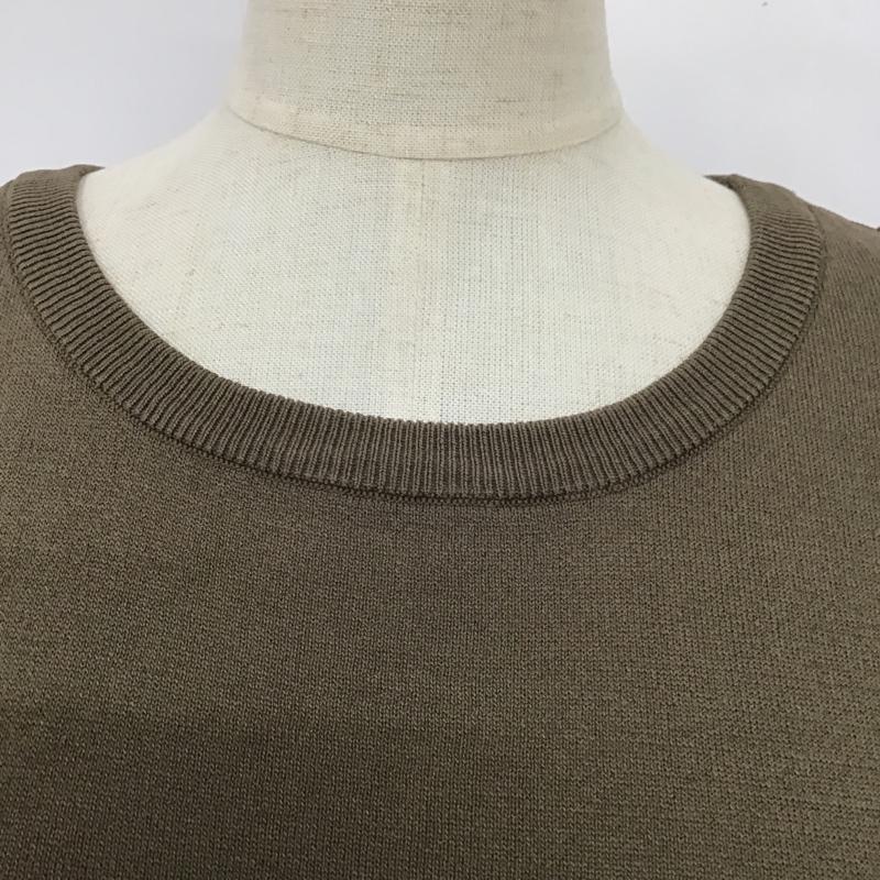 ルクールブラン le.coeur blanc ニット、セーター 半袖 3085023004 レースコンビフレンチスリーブニット 38 レース柄 カーキ / カーキ / レディース USED 古着 中古 10091618