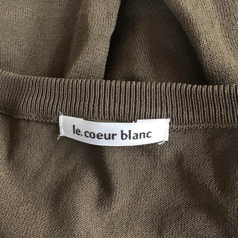 ルクールブラン le.coeur blanc ニット、セーター 半袖 3085023004 レースコンビフレンチスリーブニット 38 レース柄 カーキ / カーキ / レディース USED 古着 中古 10091618