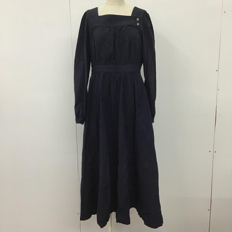 マウジー MOUSSY ワンピース ロングスカート 010CSS30-0590 SQUARE NECK LONG ドレス 2 無地 紺 / ネイビー / レディース USED 古着 中古 10091627