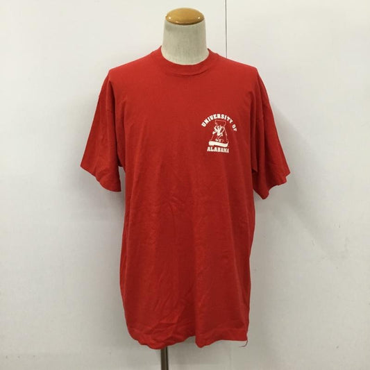フルーツオブザルーム FRUIT OF THE LOOM Tシャツ 半袖 バックプリント XL ロゴ、文字 赤 / レッド /  メンズ USED 古着 中古 10091646