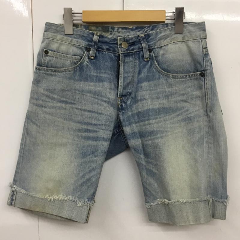 ハリウッドランチマーケット HRMARKET パンツ ショートパンツ デニムパンツ ハーフパンツ W30 L32 30インチ 無地 青 / ブルー / メンズ USED 古着 中古 10091663