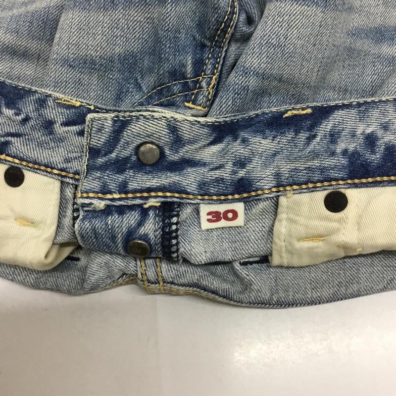 ハリウッドランチマーケット HRMARKET パンツ ショートパンツ デニムパンツ ハーフパンツ W30 L32 30インチ 無地 青 / ブルー / メンズ USED 古着 中古 10091663