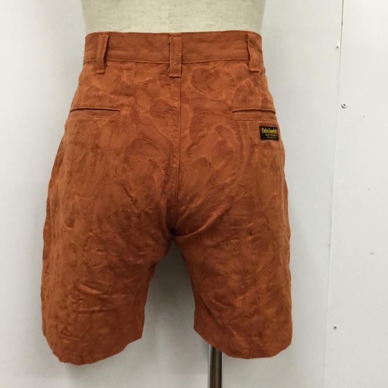 キャリー CALEE パンツ ショートパンツ M 総柄 橙 / オレンジ / メンズ USED 古着 中古 10091665