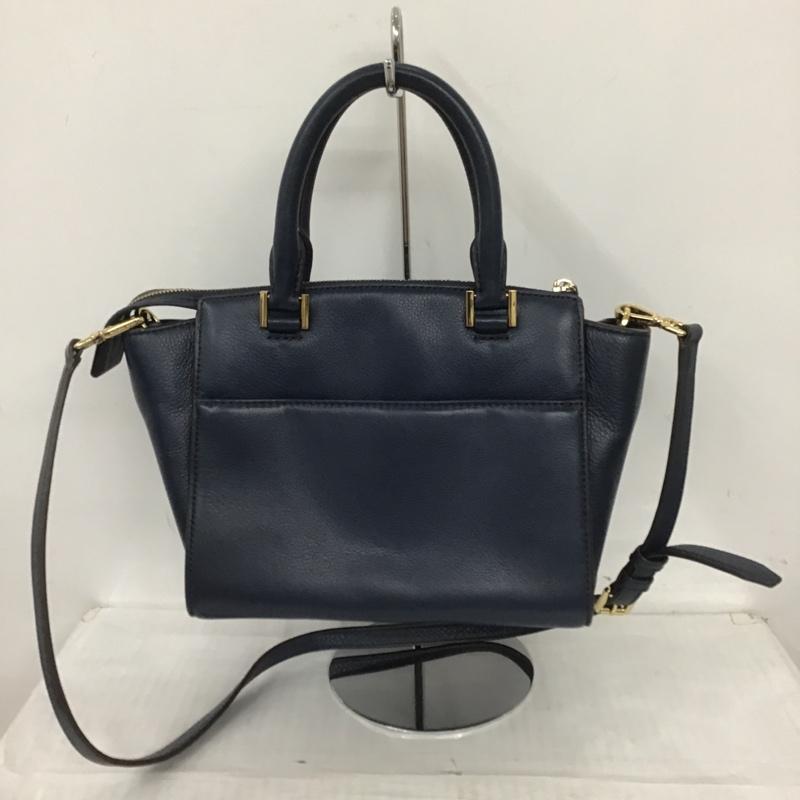 マイケルコース MICHAEL KORS ショルダーバッグ ショルダーバッグ 35H4GHUS2L ハンドバッグ 2WAY ロゴ、文字 紺 / ネイビー / X 金 / ゴールド / レディース USED 古着 中古 10091676