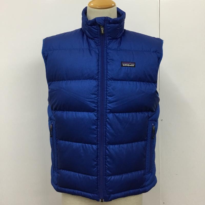 パタゴニア patagonia ベスト ベスト 84631F7 ダウンベスト S ロゴ、文字 青 / ブルー / メンズ USED 古着 中古 10091698