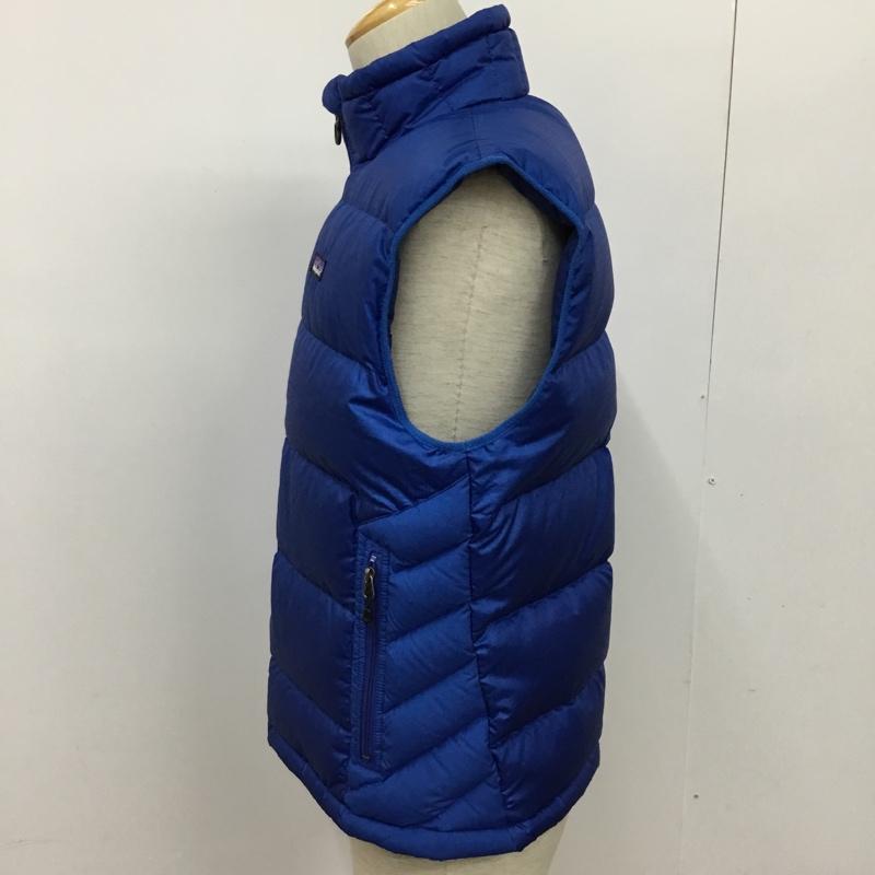 パタゴニア patagonia ベスト ベスト 84631F7 ダウンベスト S ロゴ、文字 青 / ブルー / メンズ USED 古着 中古 10091698