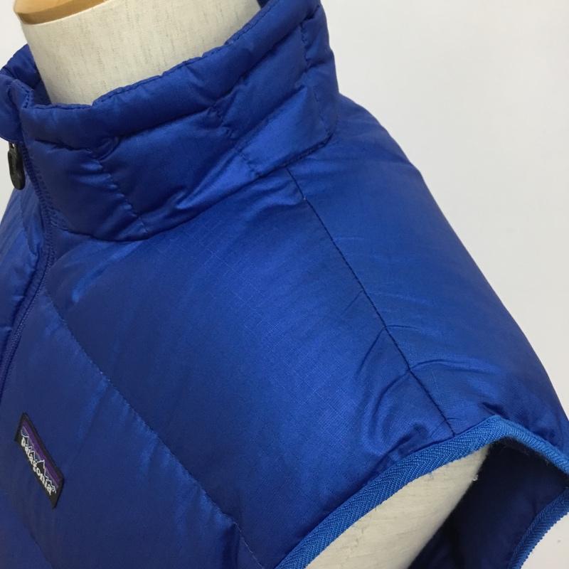 パタゴニア patagonia ベスト ベスト 84631F7 ダウンベスト S ロゴ、文字 青 / ブルー / メンズ USED 古着 中古 10091698