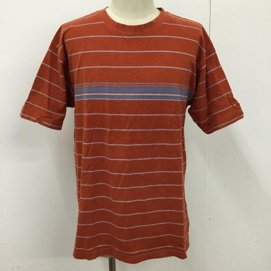 コロンビア Columbia Tシャツ 半袖 S4PM6384 XL ボーダー柄 茶 / ブラウン / X 水色 / ライトブルー / X 白 / ホワイト /  メンズ USED 古着 中古 10091710