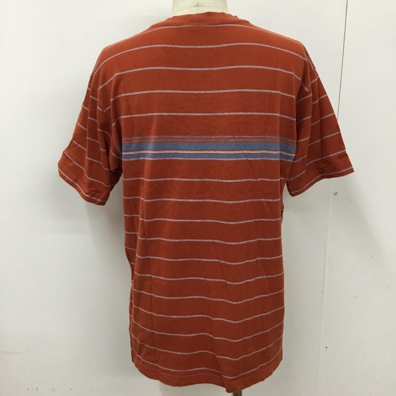 コロンビア Columbia Tシャツ 半袖 S4PM6384 XL ボーダー柄 茶 / ブラウン / X 水色 / ライトブルー / X 白 / ホワイト /  メンズ USED 古着 中古 10091710