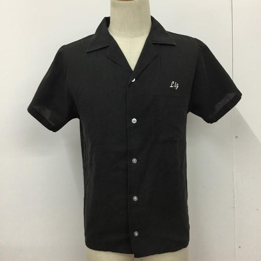 ヒルトン HILTON シャツ、ブラウス 半袖 ボーリングシャツ M ワンポイント 黒 / ブラック /  メンズ USED 古着 中古 10091715