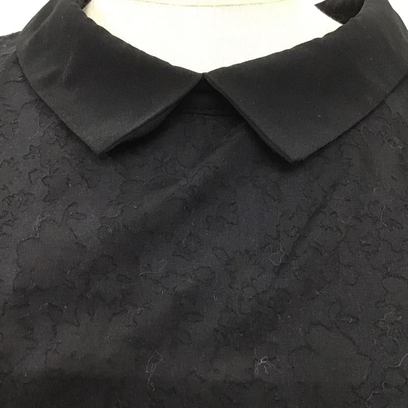 インデックス index トップス トップス ノースリーブ 襟付き M 総柄 黒 / ブラック / レディース USED 古着 中古 10091721