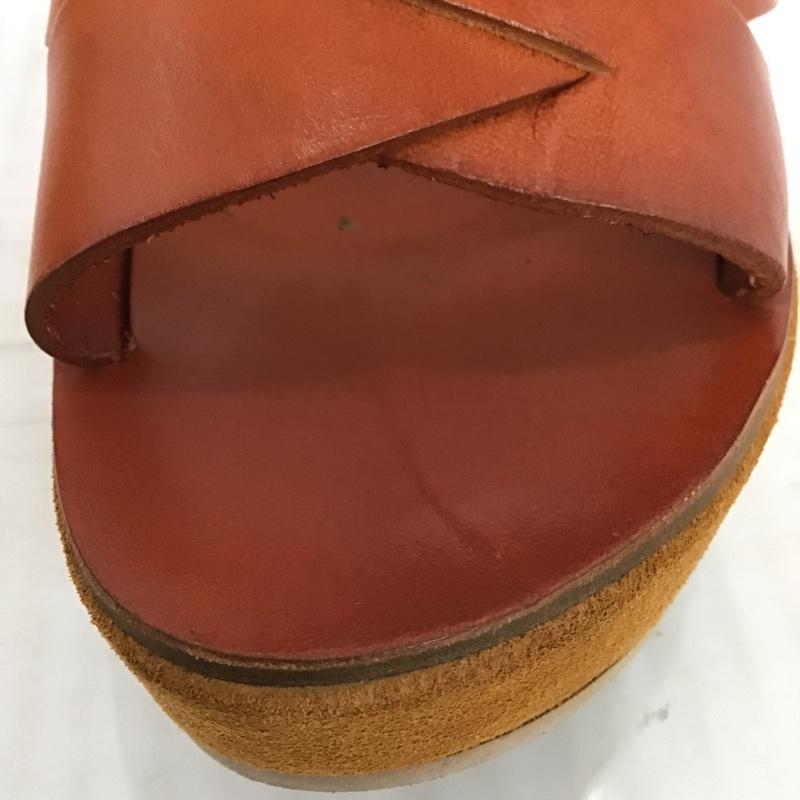 ファビオ ルスコーニ FABIO RUSCONI サンダル サンダル ウェッジソール ストラップ 38 無地 茶 / ブラウン / レディース USED 古着 中古 10091728