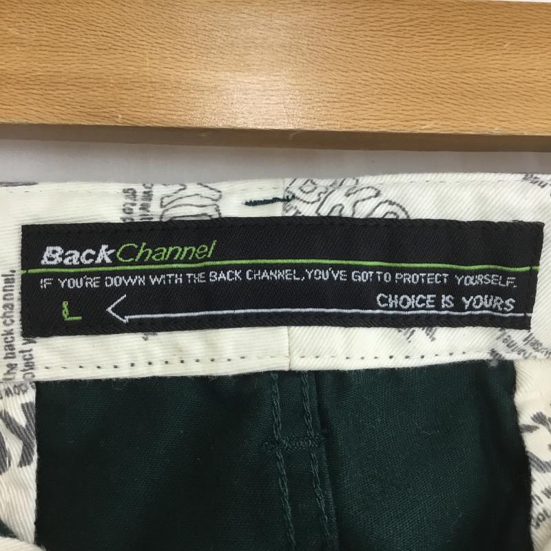 バックチャンネル Back Channel パンツ ショートパンツ チノ ショーツ L ロゴ、文字 X 刺繍 緑 / グリーン / メンズ USED 古着 中古 10091806