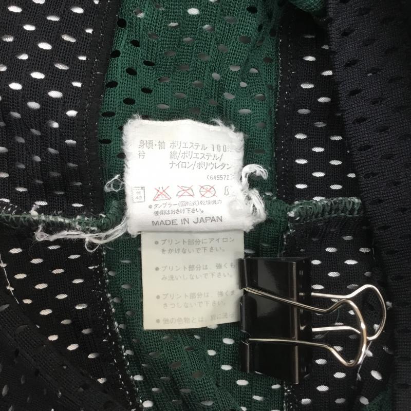 アディダス adidas カットソー 半袖 デサント社製 90s メッシュ フットボールシャツ FREE ロゴ、文字 X プリント X 刺繍 黒 / ブラック / X 緑 / グリーン / メンズ USED 古着 中古 10091837