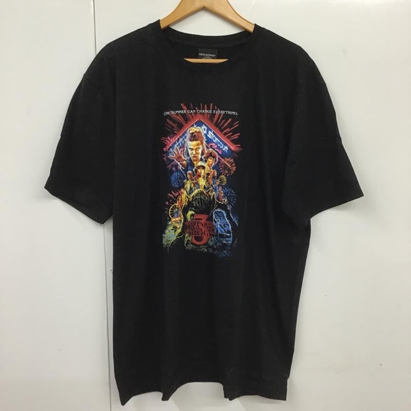 古着 USED Tシャツ 半袖 movie music プリントT STRANGER THINGS XL プリント 黒 / ブラック /  メンズ USED 古着 中古 10091857