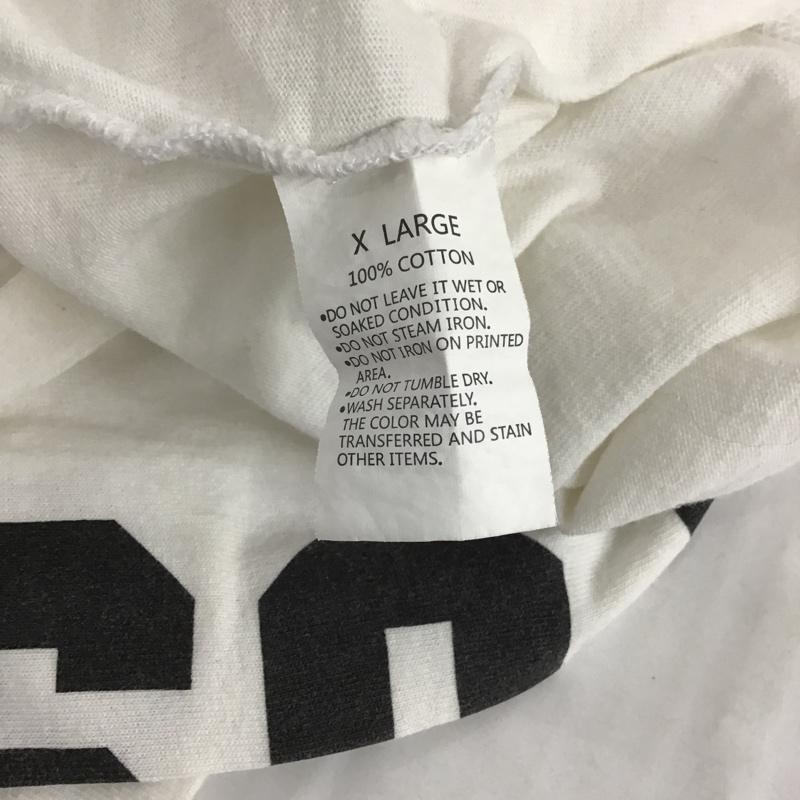 ステューシー STUSSY Tシャツ 長袖 アームロゴ XL スカル 白 / ホワイト / メンズ USED 古着 中古 10091905