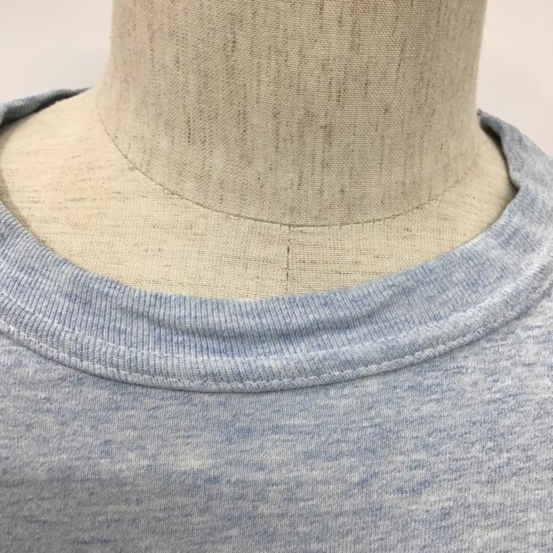 チャンピオン Champion Tシャツ 半袖 L ロゴ、文字 水色 / ライトブルー /  メンズ USED 古着 中古 10091909