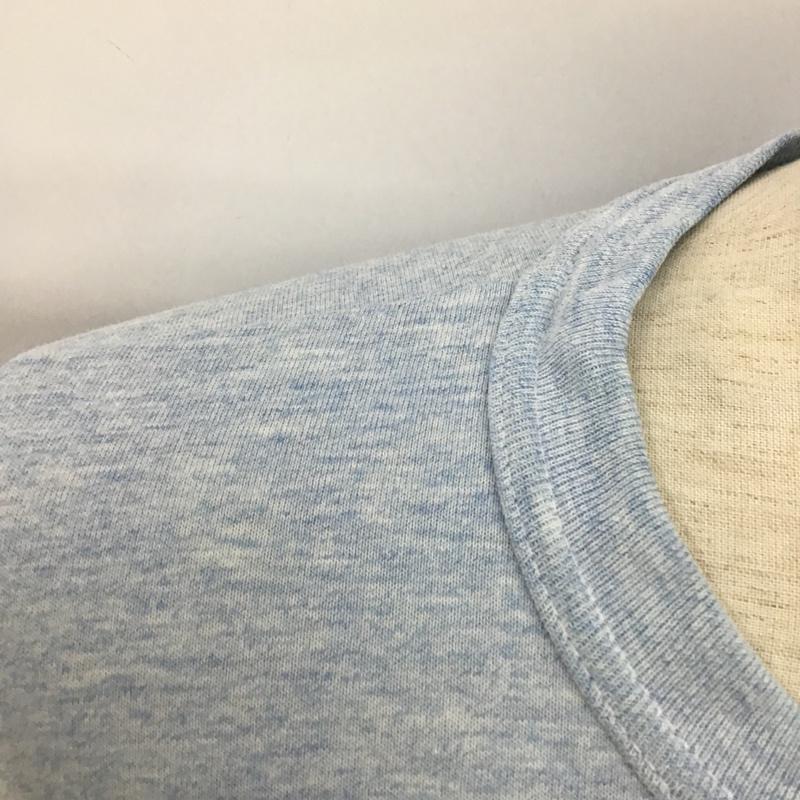 チャンピオン Champion Tシャツ 半袖 L ロゴ、文字 水色 / ライトブルー /  メンズ USED 古着 中古 10091909