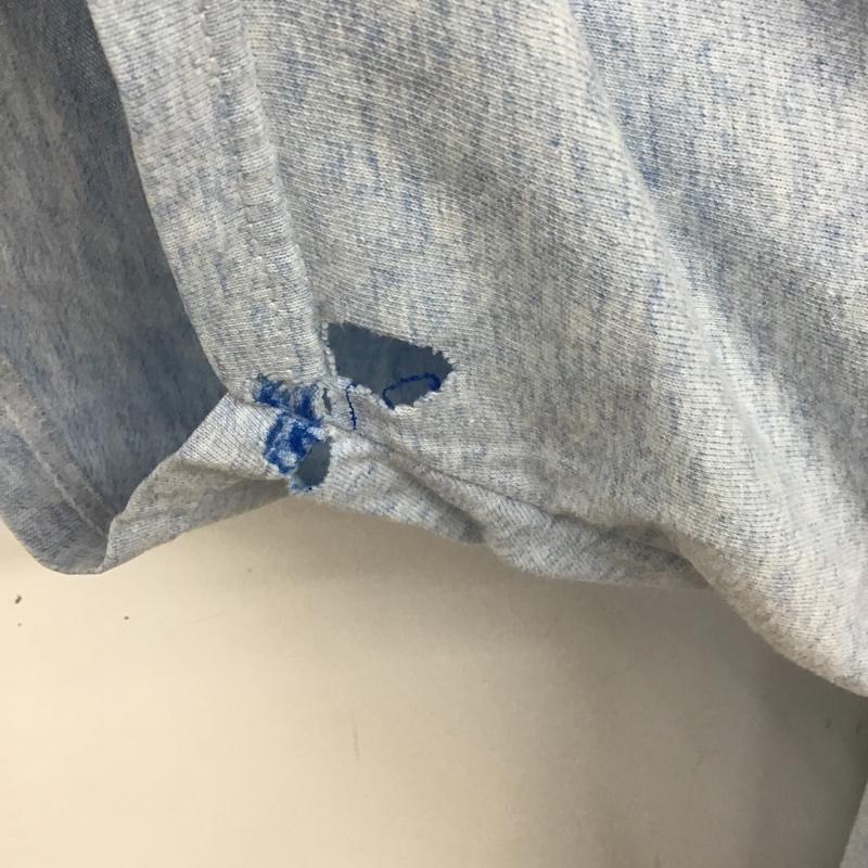 チャンピオン Champion Tシャツ 半袖 L ロゴ、文字 水色 / ライトブルー /  メンズ USED 古着 中古 10091909