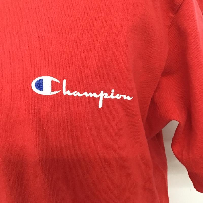 チャンピオン Champion Tシャツ 半袖 プリントロゴ クルーネック L ワンポイント 赤 / レッド /  メンズ USED 古着 中古 10091910
