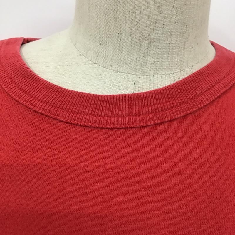 チャンピオン Champion Tシャツ 半袖 プリントロゴ クルーネック L ワンポイント 赤 / レッド /  メンズ USED 古着 中古 10091910