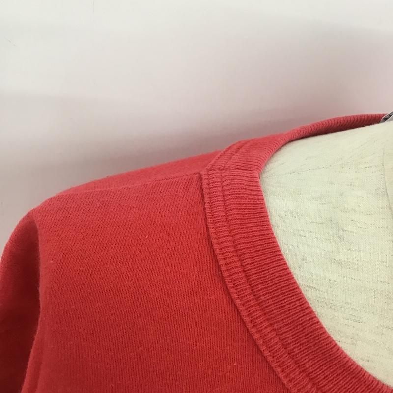 チャンピオン Champion Tシャツ 半袖 プリントロゴ クルーネック L ワンポイント 赤 / レッド /  メンズ USED 古着 中古 10091910