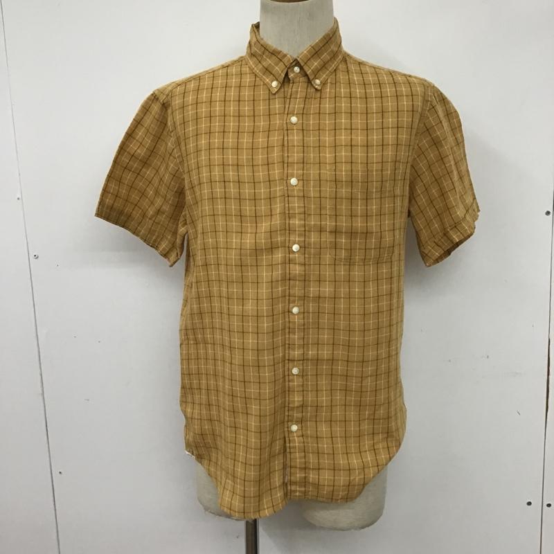 デラックス クロージング Deluxe Clothing シャツ、ブラウス 半袖 ボタンダウン L チェック 茶 / ブラウン /  メンズ USED 古着 中古 10091911