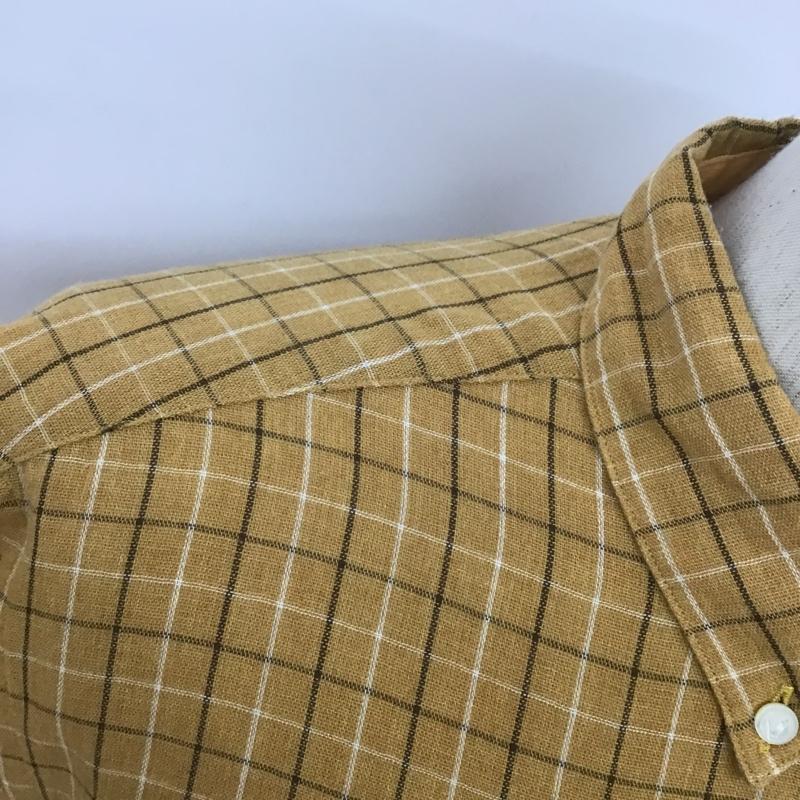 デラックス クロージング Deluxe Clothing シャツ、ブラウス 半袖 ボタンダウン L チェック 茶 / ブラウン /  メンズ USED 古着 中古 10091911