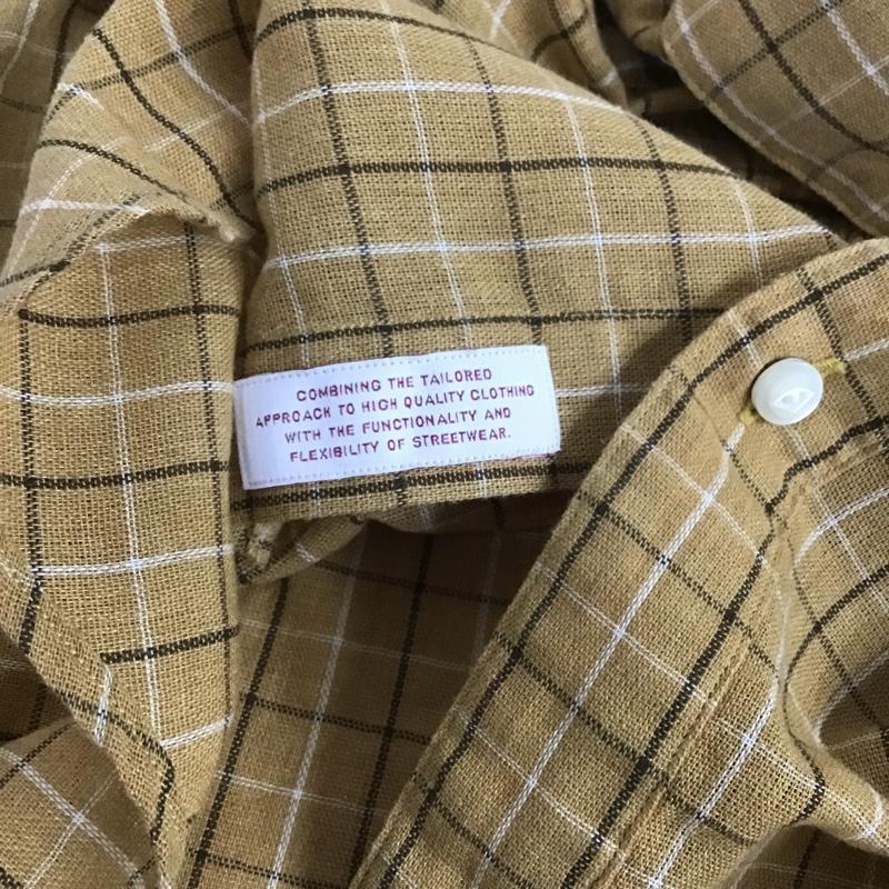 デラックス クロージング Deluxe Clothing シャツ、ブラウス 半袖 ボタンダウン L チェック 茶 / ブラウン /  メンズ USED 古着 中古 10091911
