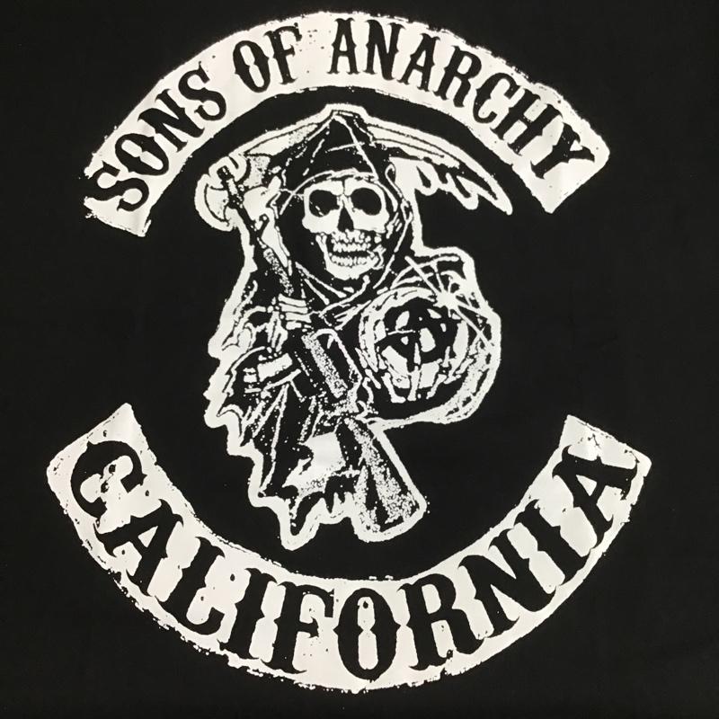 古着 USED Tシャツ 半袖 movie music バンドTシャツ プリントT SONS OF ANARCHY スカル XL 無地 黒 / ブラック /  メンズ USED 古着 中古 10091912