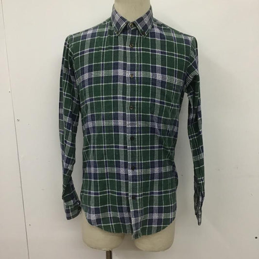 古着 USED シャツ、ブラウス 長袖 ボタンダウン チェック 緑 / グリーン / X 白 / ホワイト / X 紺 / ネイビー /  メンズ USED 古着 中古 10091917
